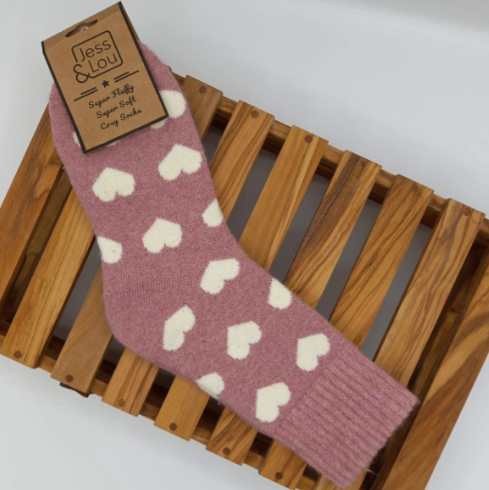 Happy Hearts Ribbed Socks