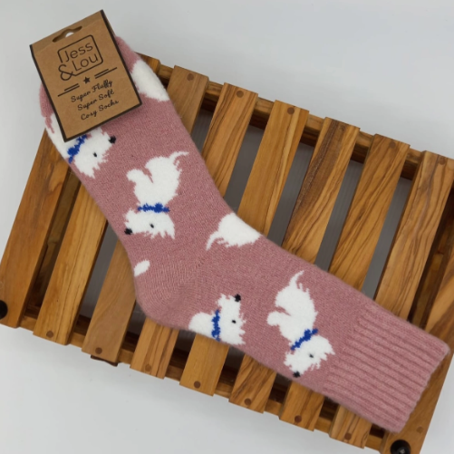 Wonderful Westie Ribbed Socks