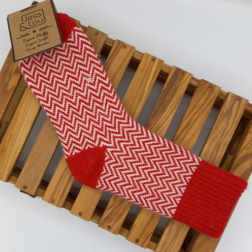 Hazy Herringbone Ribbed Socks