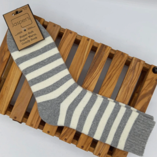 Two Coloured Stripe Soft Socks