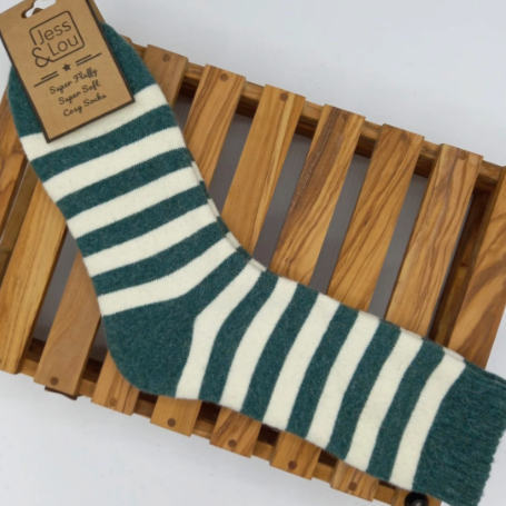Two Coloured Stripe Soft Socks