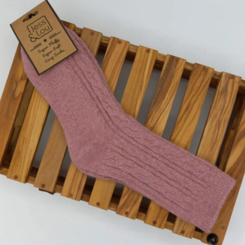 Chunky Cable Ribbed Socks