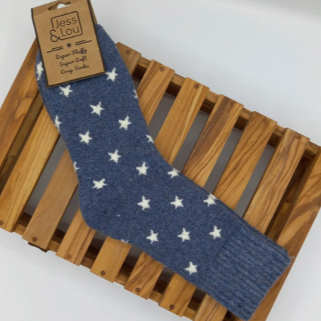 Stylish Stars Ribbed Socks