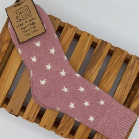 Stylish Stars Ribbed Socks