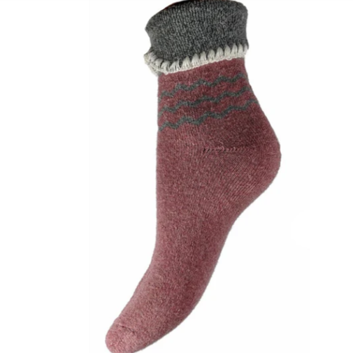 Zig Zag Cuff Socks