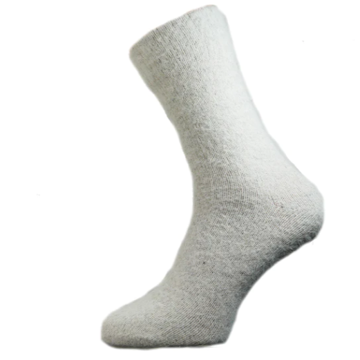 Wool Blend Sock with Ribbed Cuff