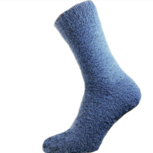 Wool Blend Sock with Ribbed Cuff