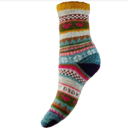 Multi Coloured Wool Blend Socks