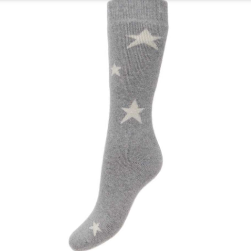 Wool Blend Socks with Stars