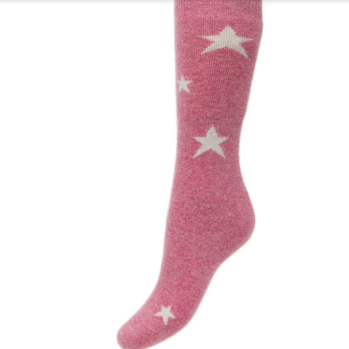 Wool Blend Socks with Stars