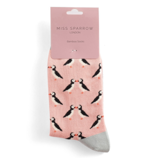 Kissing Puffins Socks