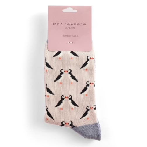 Kissing Puffins Socks