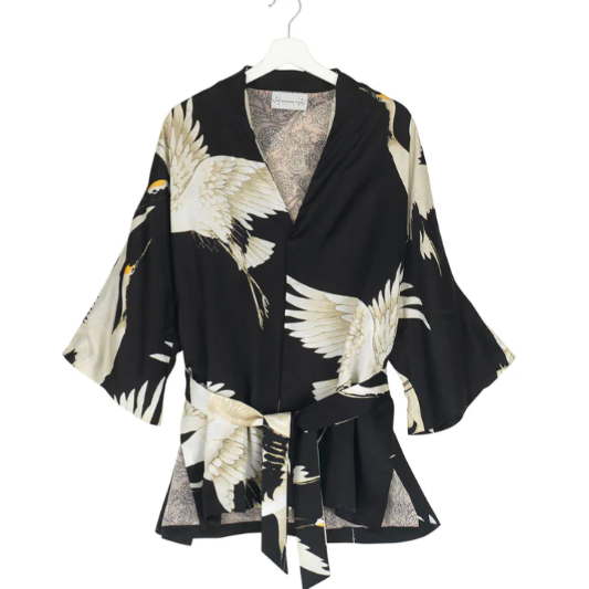 Black Stork Wrap Jacket