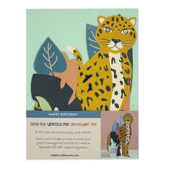 3D Leopard Card