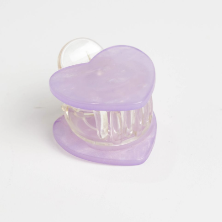 Pearly Heart Hair Claw Clip