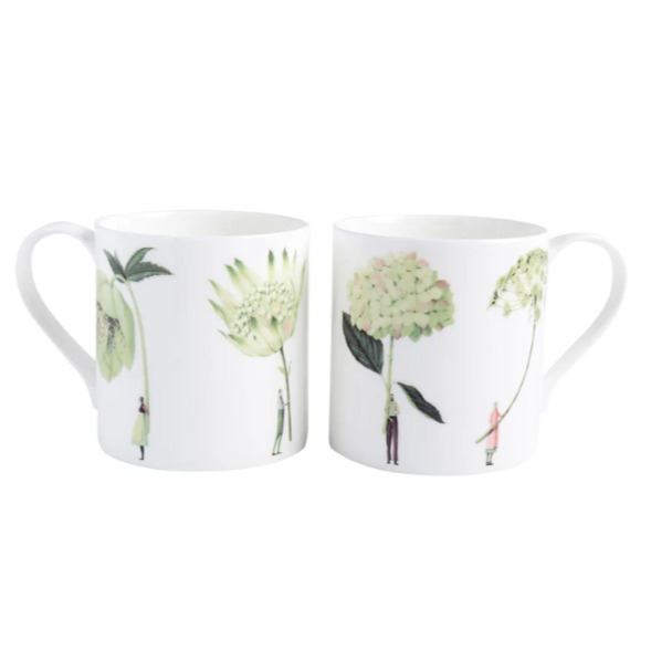Green Flowers Mug