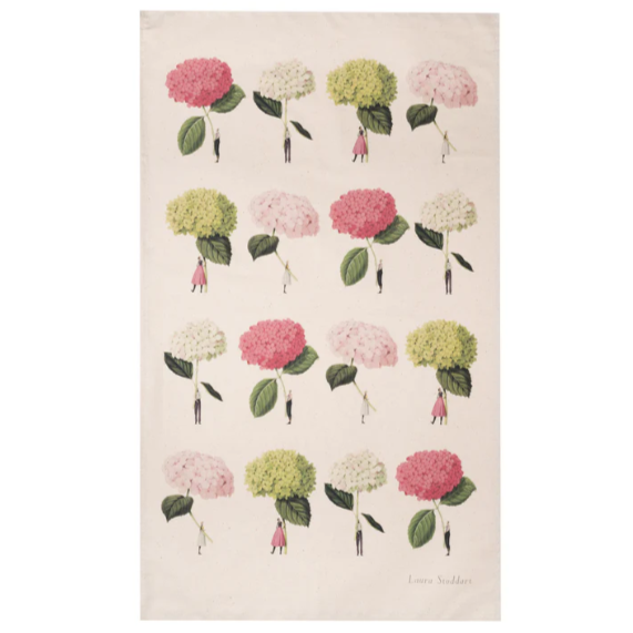 Multi Hydrangeas Tea Towel