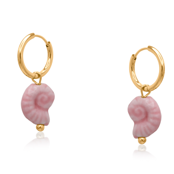 Ceramic Conk Shell Hoops