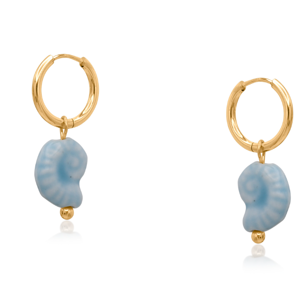 Ceramic Conk Shell Hoops