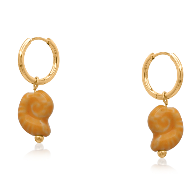 Ceramic Conk Shell Hoops