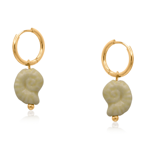 Ceramic Conk Shell Hoops