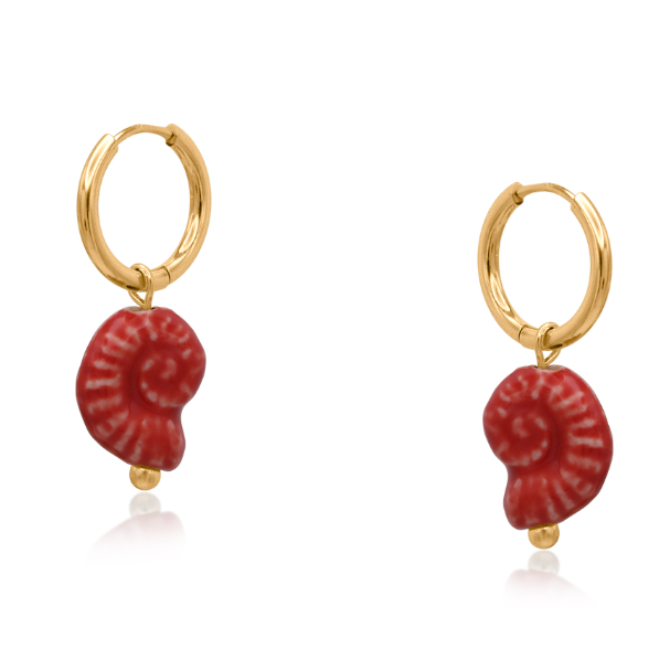 Ceramic Conk Shell Hoops