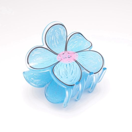 Scribble Flower Claw Clip
