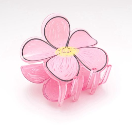 Scribble Flower Claw Clip