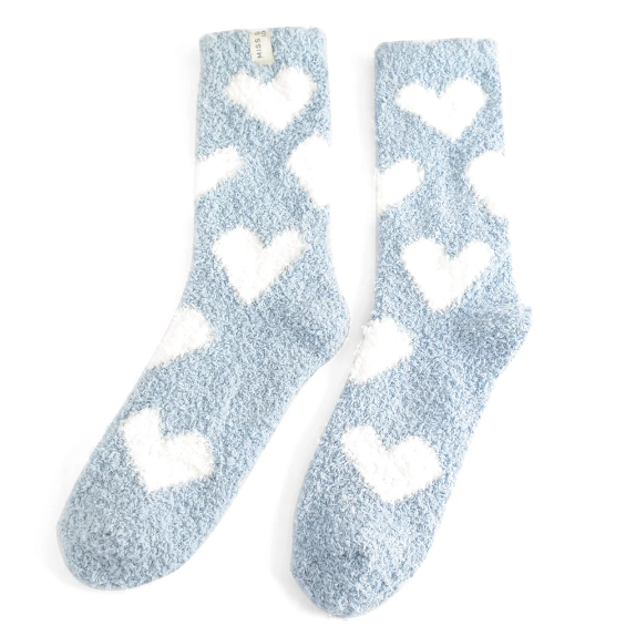 Fluffy Heart Socks