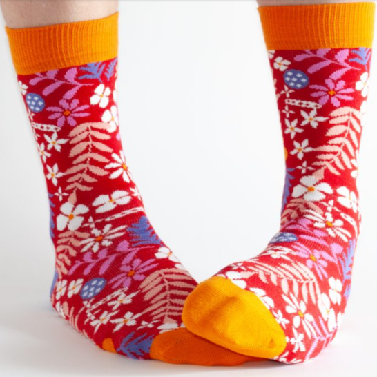 Winter Flower Socks