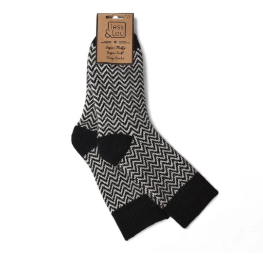 Hazy Herringbone Ribbed Socks