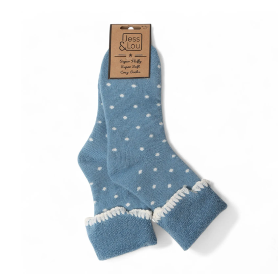 Cosy Dotty Cuff Socks