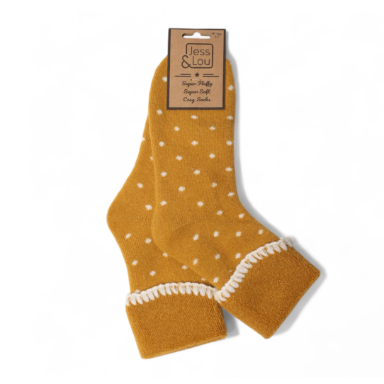 Cosy Dotty Cuff Socks