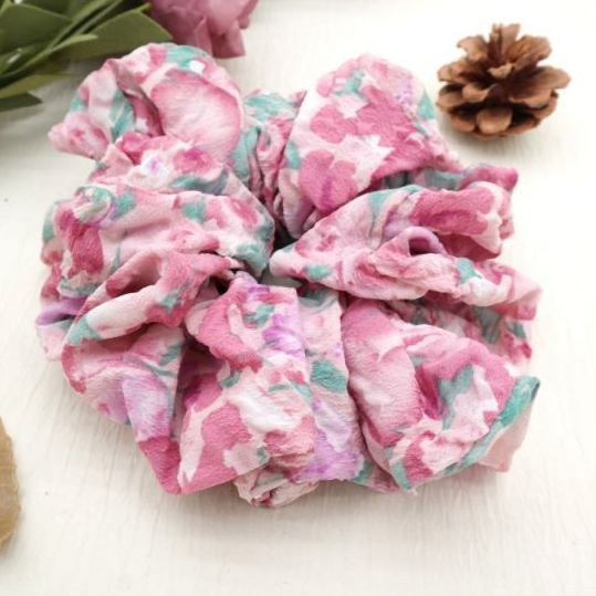 Oversized Floral Scrunchie