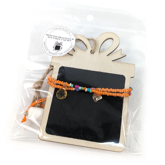 Friendship Bracelet with Chalk Tag