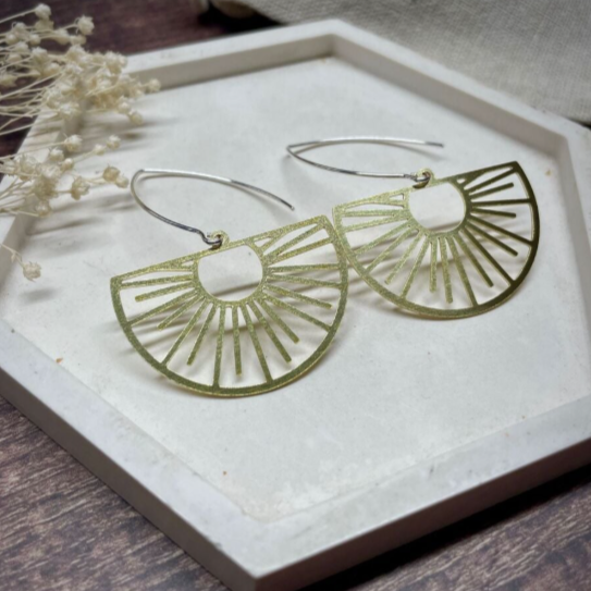 Large Brass Earrings