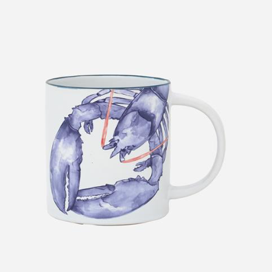 Nautical White Stoneware Mug