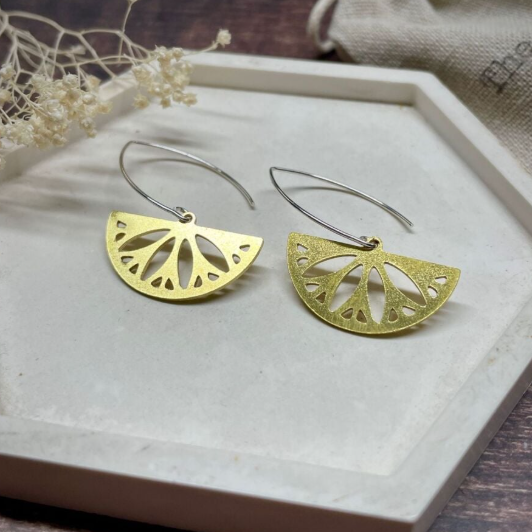 Large Brass Earrings