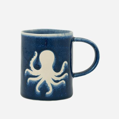 Nautical Navy Stoneware Mug