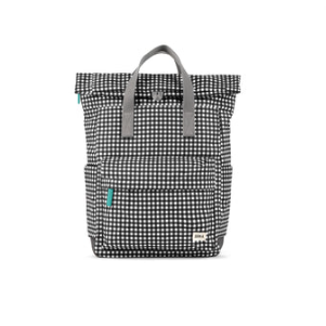 Canfield Medium Sustainable Gingham Black