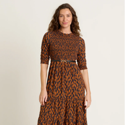 Brush Strokes Midi Dress