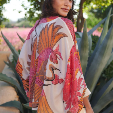 Crane Kimono