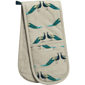 Oven Gloves - Peacock Design