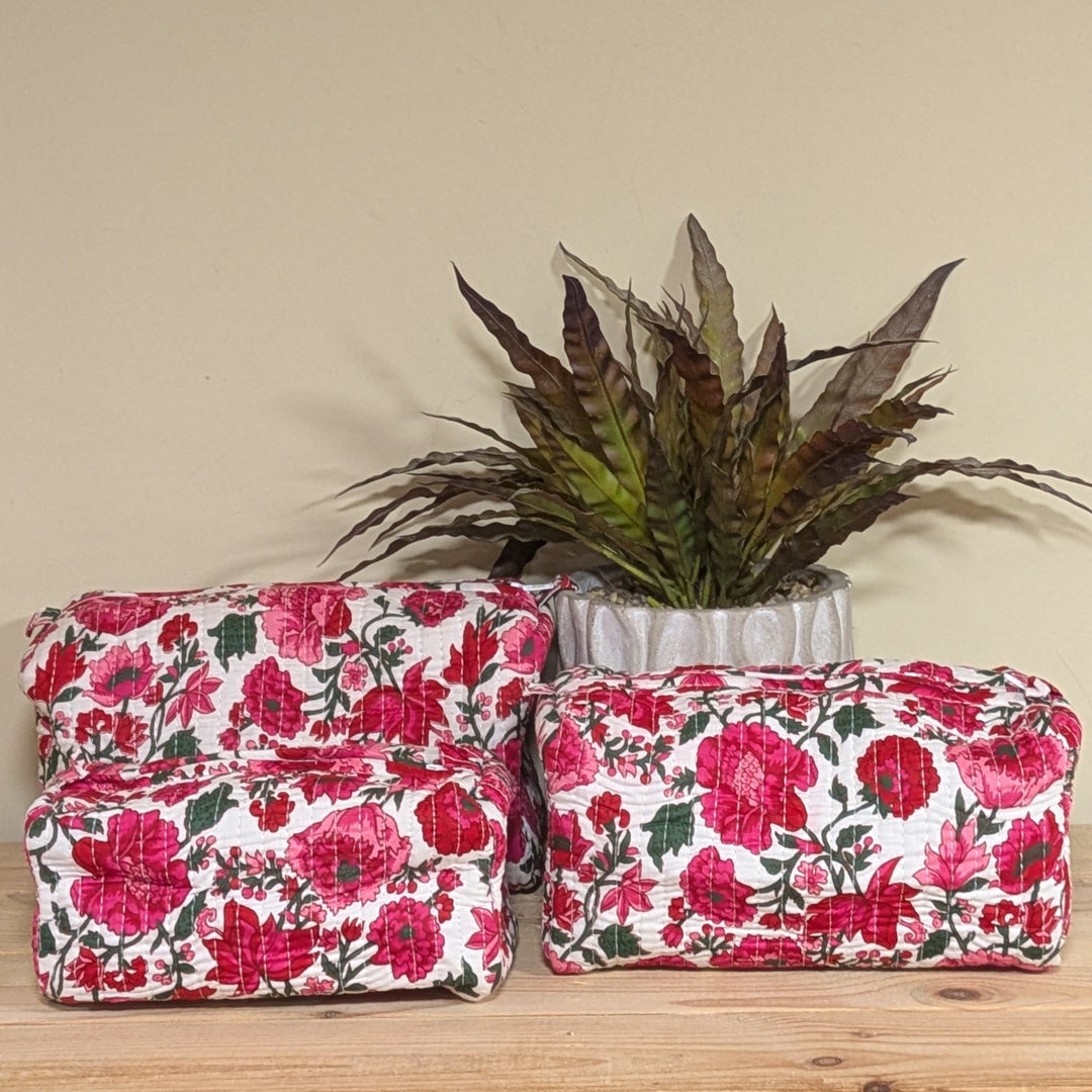 Carnation Make-Up Bags