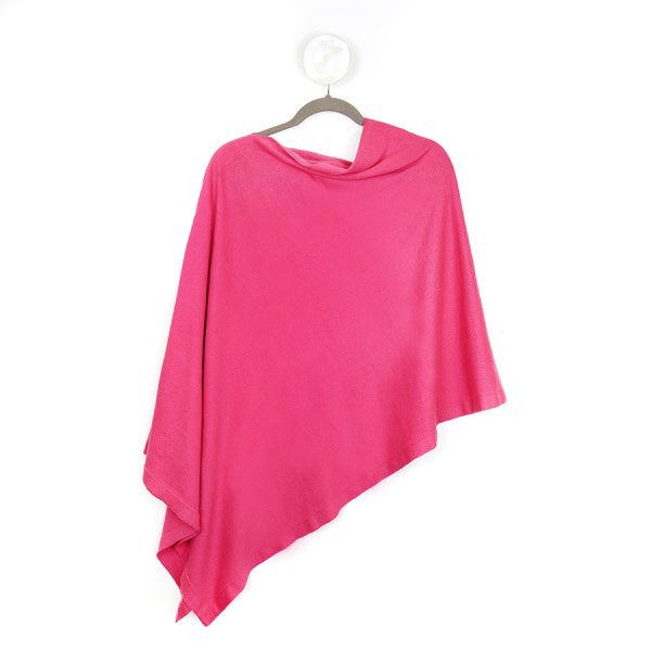 Cotton Fine Knit Poncho