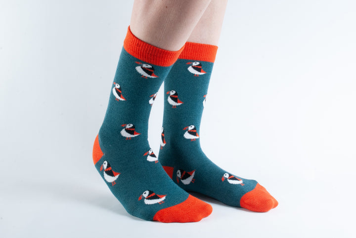 Bamboo Puffin Socks