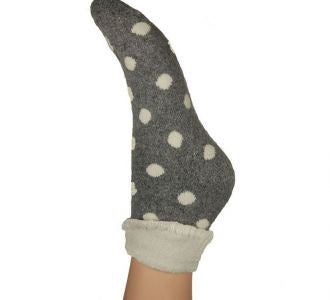 Large Polka Dot Wool Socks
