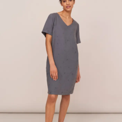 Bonita Linen Dress - Muted Purple