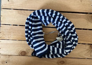 Sailaway Scarf - Navy and White Stripe