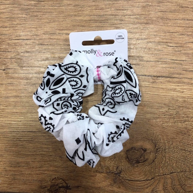 Cotton Paisley Scrunchie